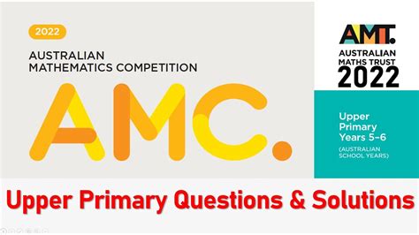 Australian Mathematics Competition AMC Past Papers 2022.